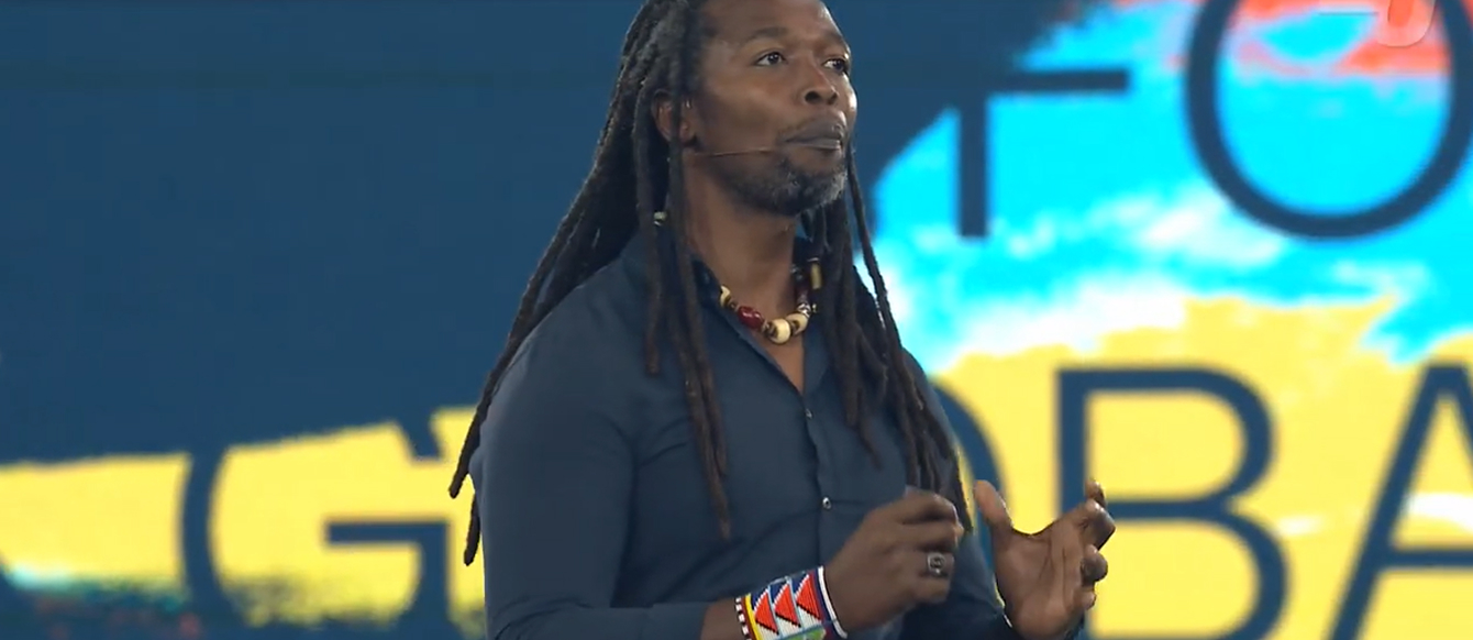 Jey Mbiro in a conference